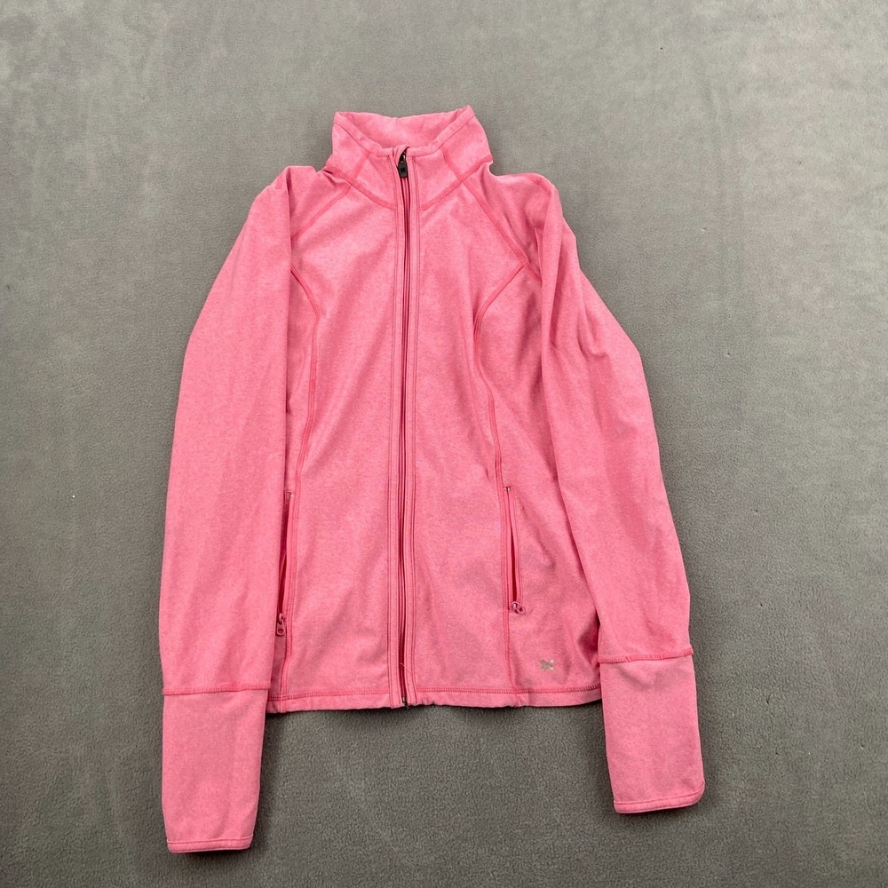 Xersion Track Jacket Sz S Pink Raglan Sleeve‎ Mock Neck Performance Athletic